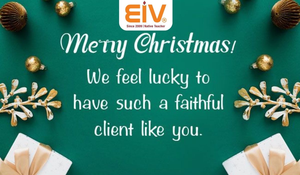 Lời chúc Giáng sinh tiếng Anh cho khách hàng