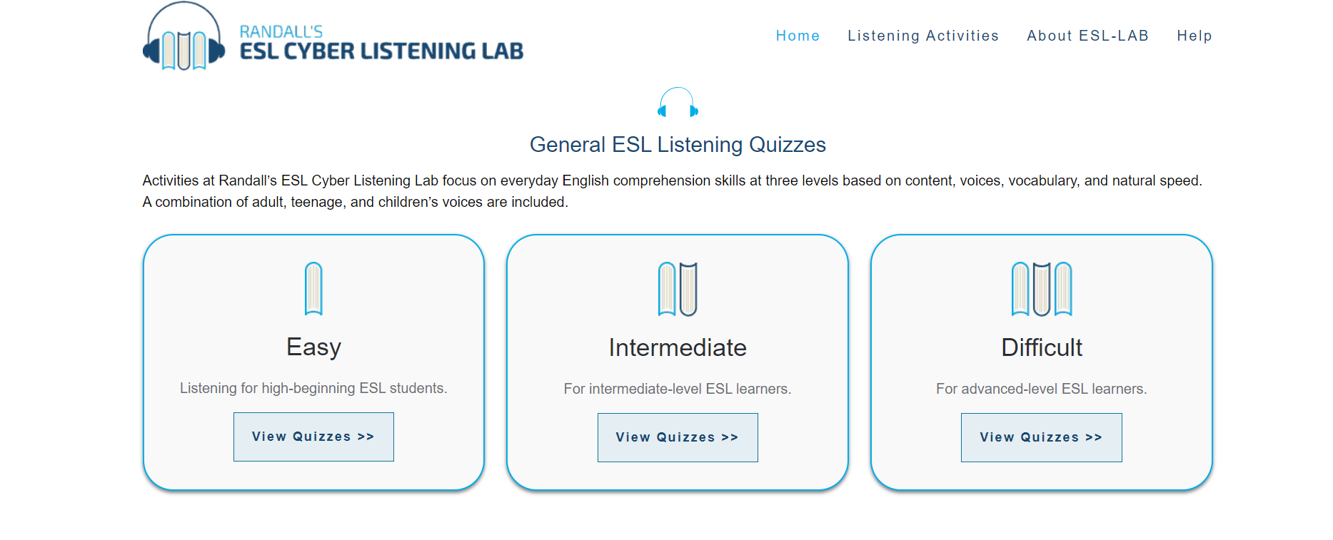Web luyện nghe tiếng Anh - ESL Lab