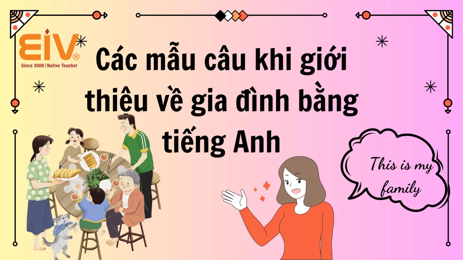 Các mẫu câu khi giới thiệu về gia đình bằng tiếng Anh