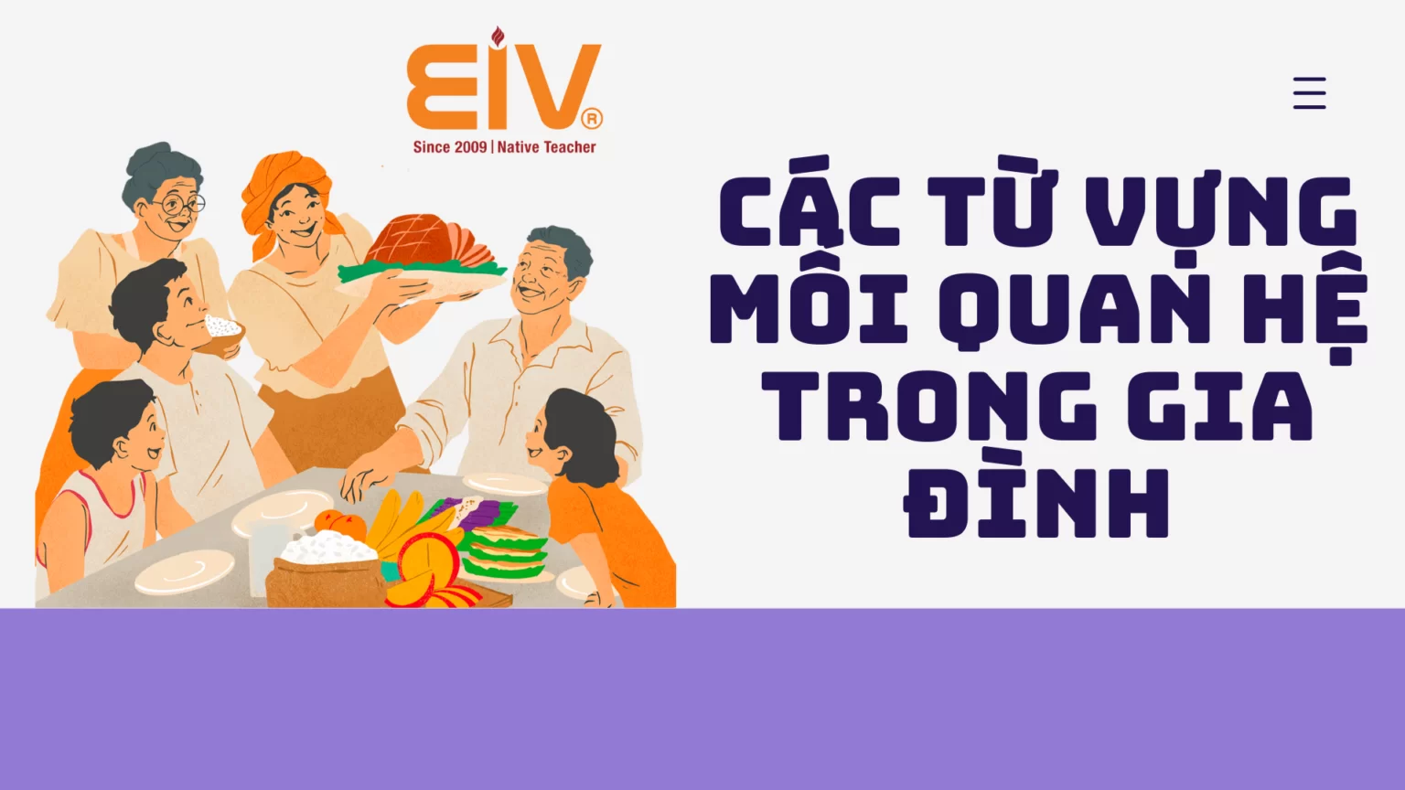 Các từ vựng mối quan hệ trong gia đình