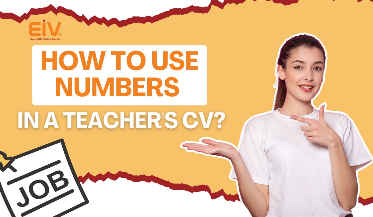 How to use numbers in a teachers cv