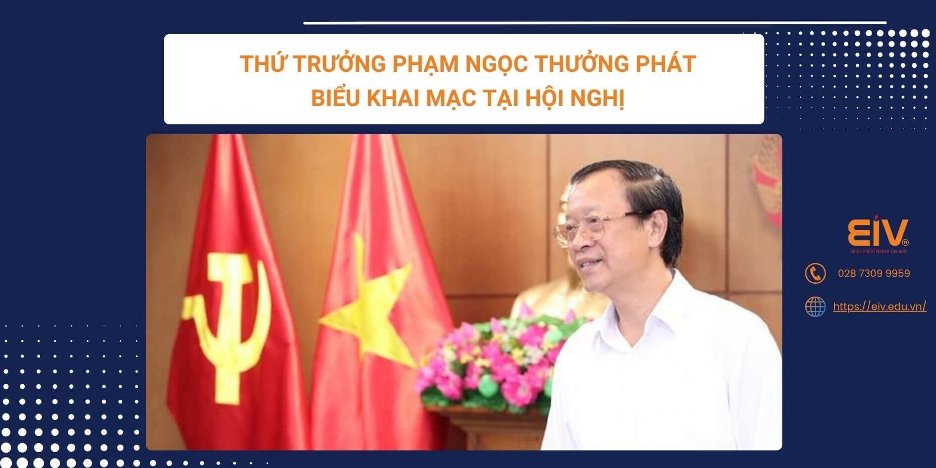 Thứ trưởng Phạm Ngọc Thưởng phát biểu khai mạc tại hội nghị