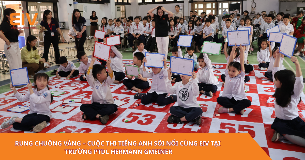 Chuong trinh The Gioi Dieu Ky Hoat dong trai nghiem tieng Anh cung EIV tai Truong Tieu Hoc La Ph 2